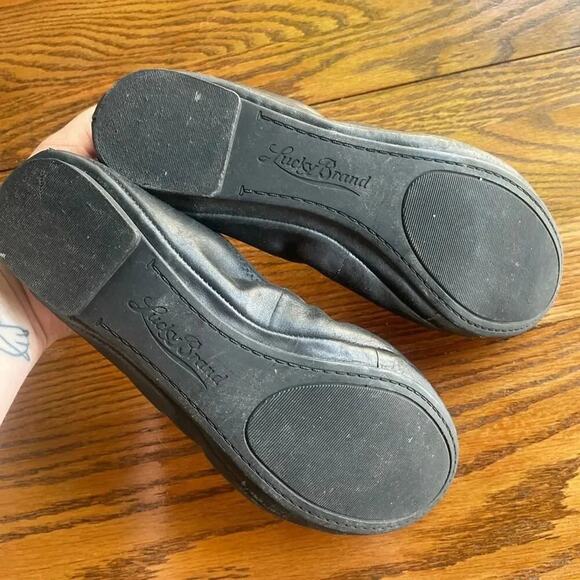 Lucky Brand Women’s Sz 38 / US 8 Emmie Ballet Flats in Black Leather - Picture 9 of 9